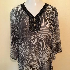 WOMENS Bohemian Style Fashion Bug Tunic Top Medium